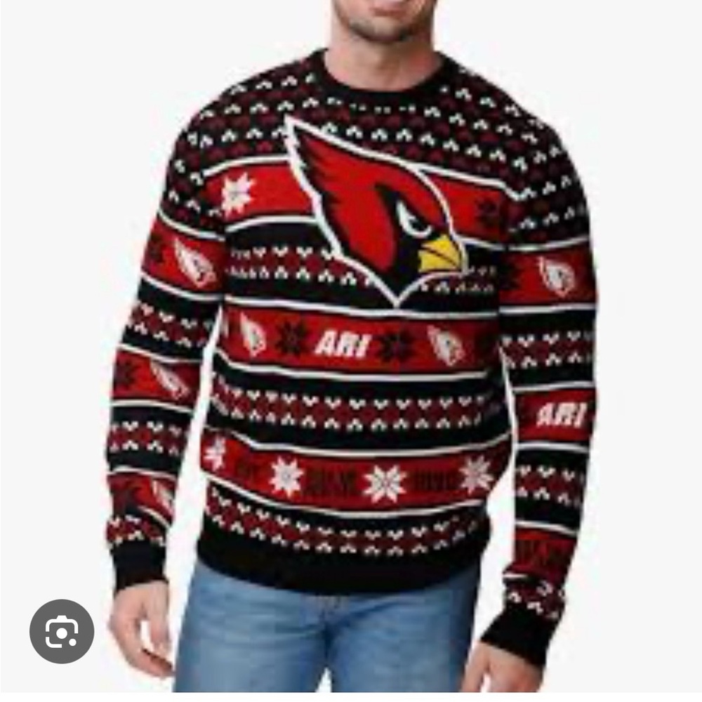 Mens Arizona Cardinals NFL FOCO Ugly Christmas Sweater - Rise Up Red Sea